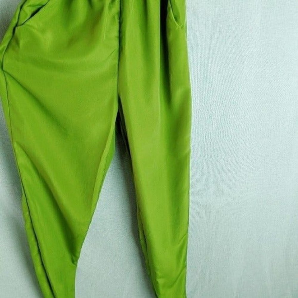 Toxik 3 Green High Rise Button front Cuffed short sleeve Romper Womens small NEW - Picture 5 of 9